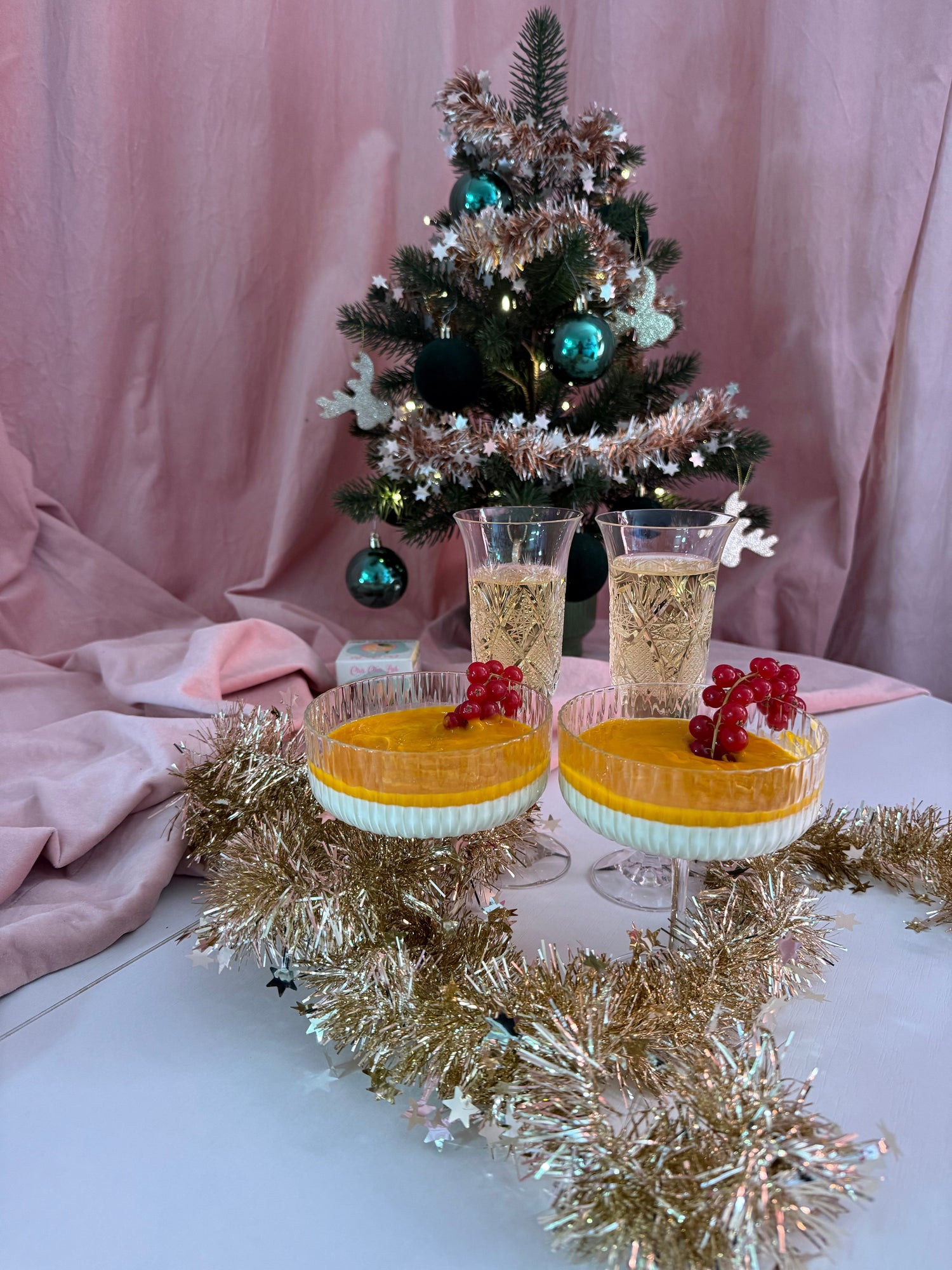 Silvestrovská mňamka, Panna Cotta Matcha & Cha Cha! - Mango