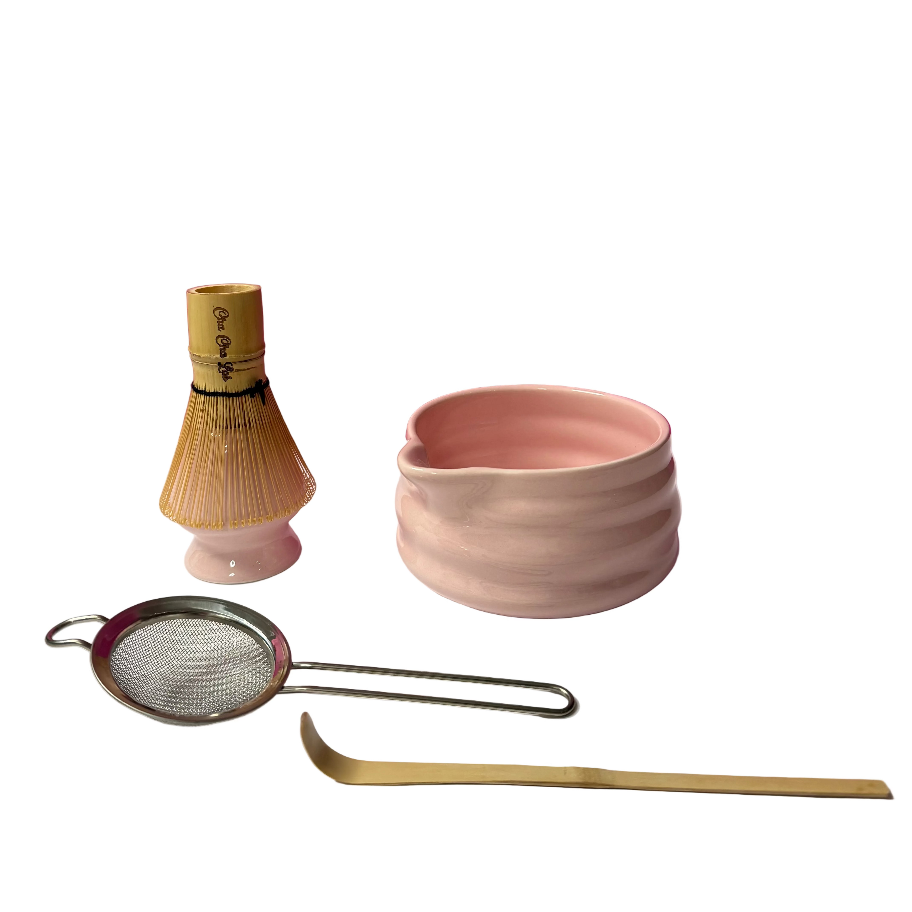 ChaChaLab - Blush Pink Matcha Tea Tool Set (5 pcs) 