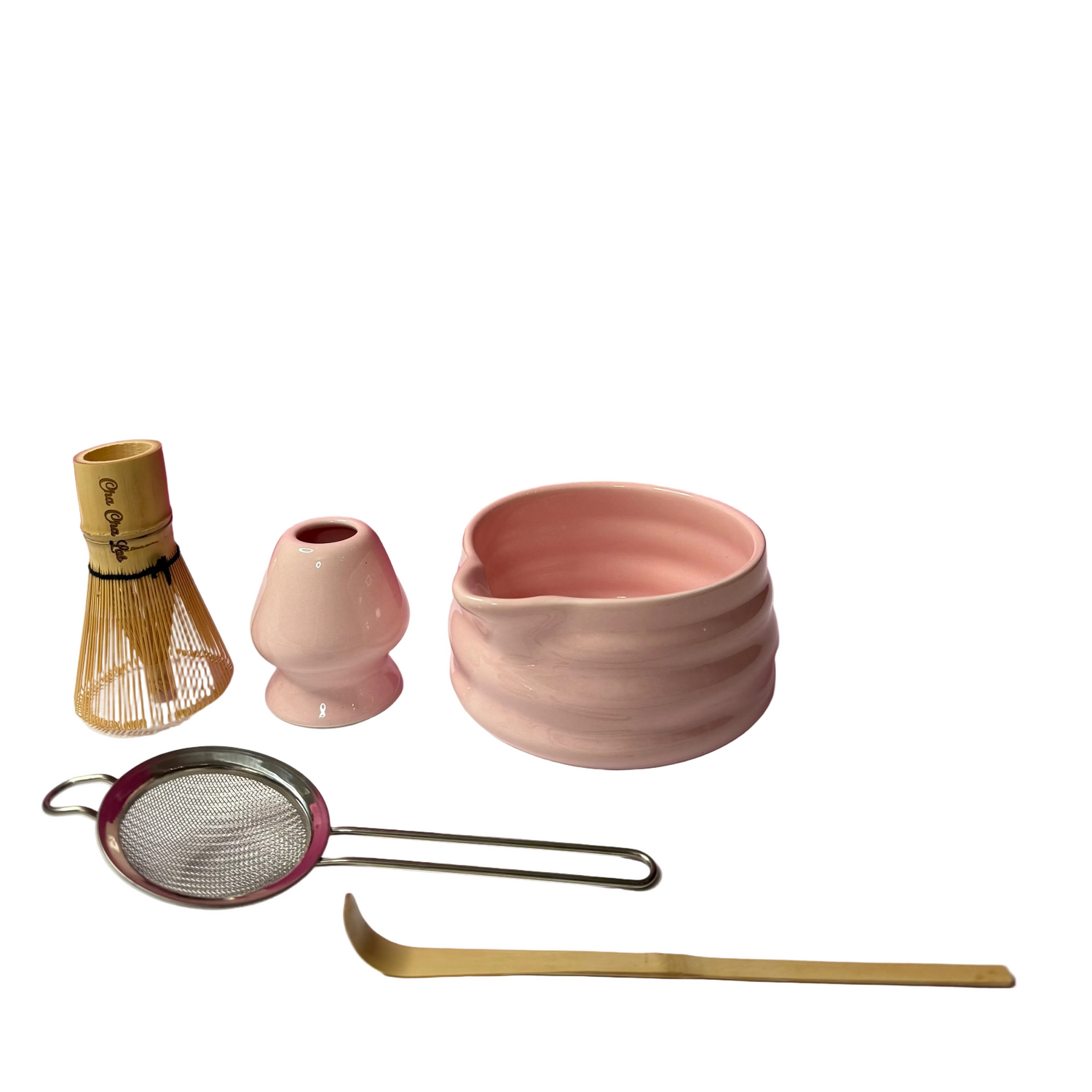 ChaChaLab - Blush Pink Matcha Tea Tool Set (5 pcs) 