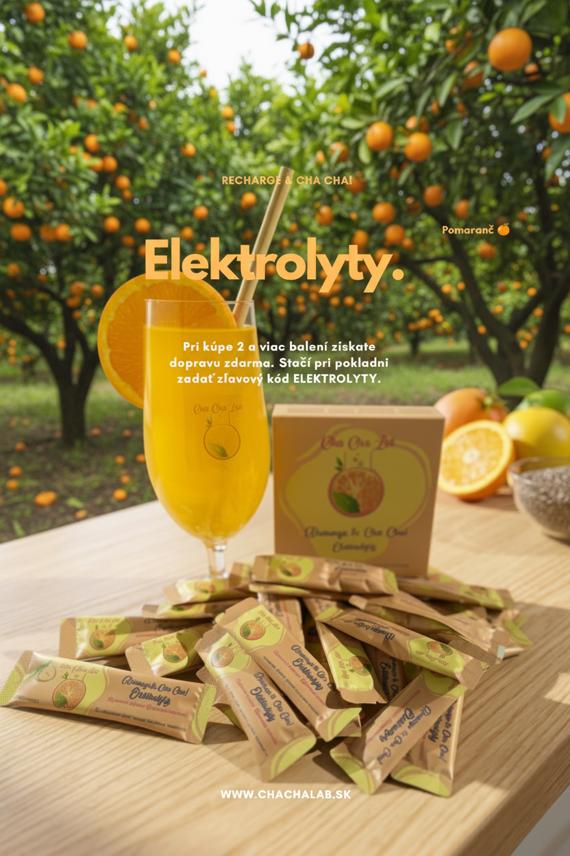ChaChaLab - Electrolytes orange (120 g) - ionic drink powder (30 x 4 g)