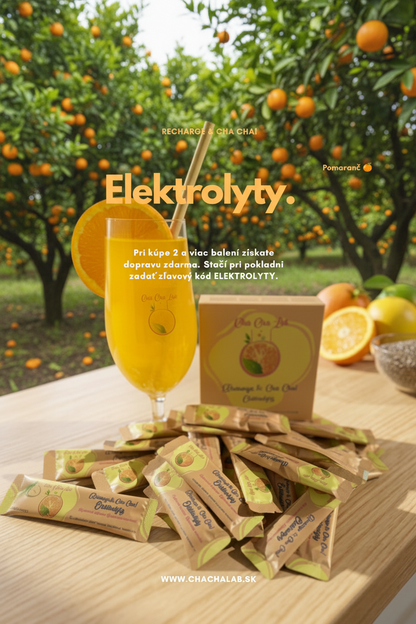 ChaChaLab - Electrolytes orange (120 g) - ionic drink powder (30 x 4 g)